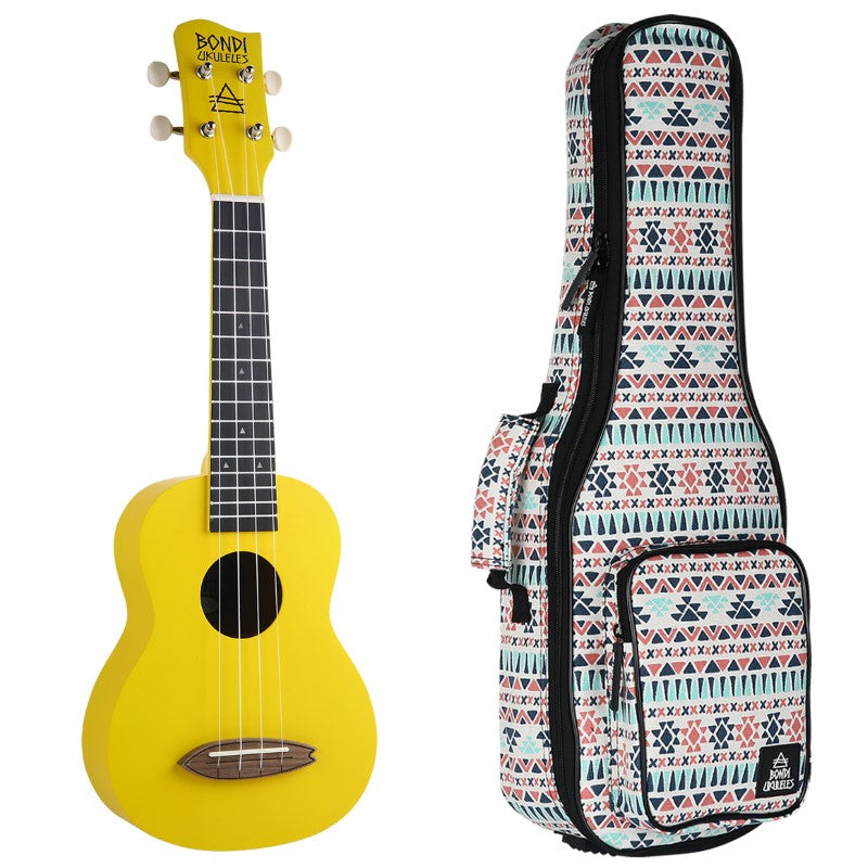 Bondi Surf Soprano Mahogany Ukulele Lit Kit Aspen Gold