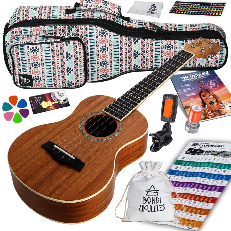 Bondi Starter Kit Arcadia Mahogany Tenor Ukulele Bundle