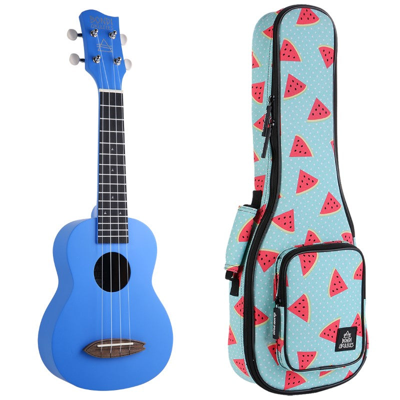 Bondi Surf Soprano Mahogany Ukulele Lit Kit Marine Blue