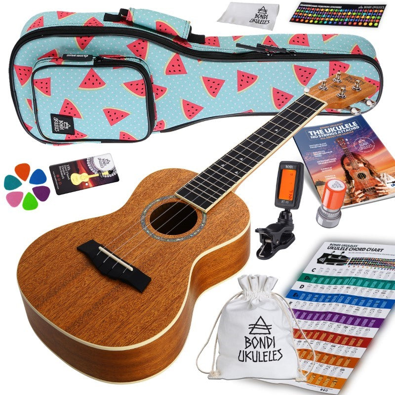 Bondi Starter Kit Arcadia Mahogany Concert Ukulele Bundle