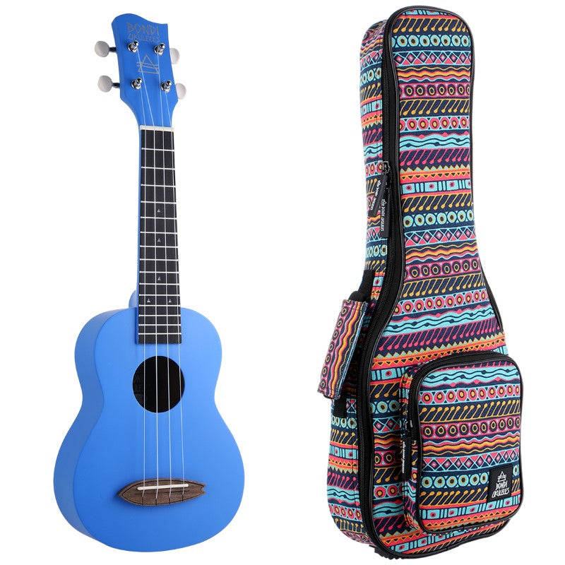 Bondi Surf Soprano Mahogany Ukulele Lit Kit Marine Blue