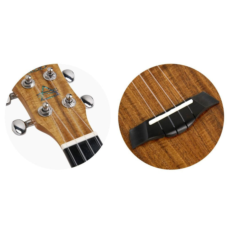 Bondi Ripple Koa Soprano Ukulele - Left Handed