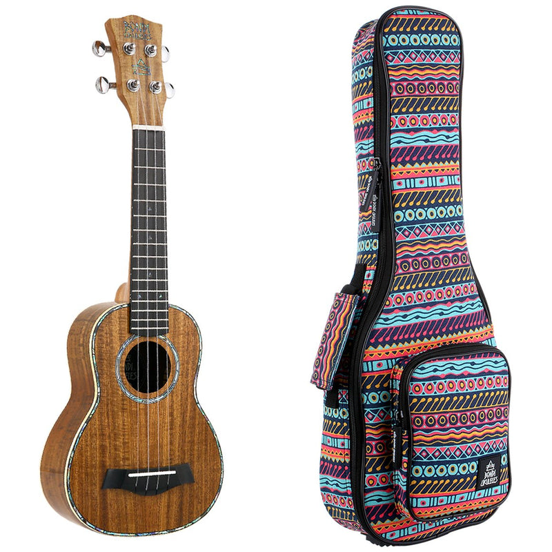 Bondi Ripple Koa Soprano Ukulele - Left Handed