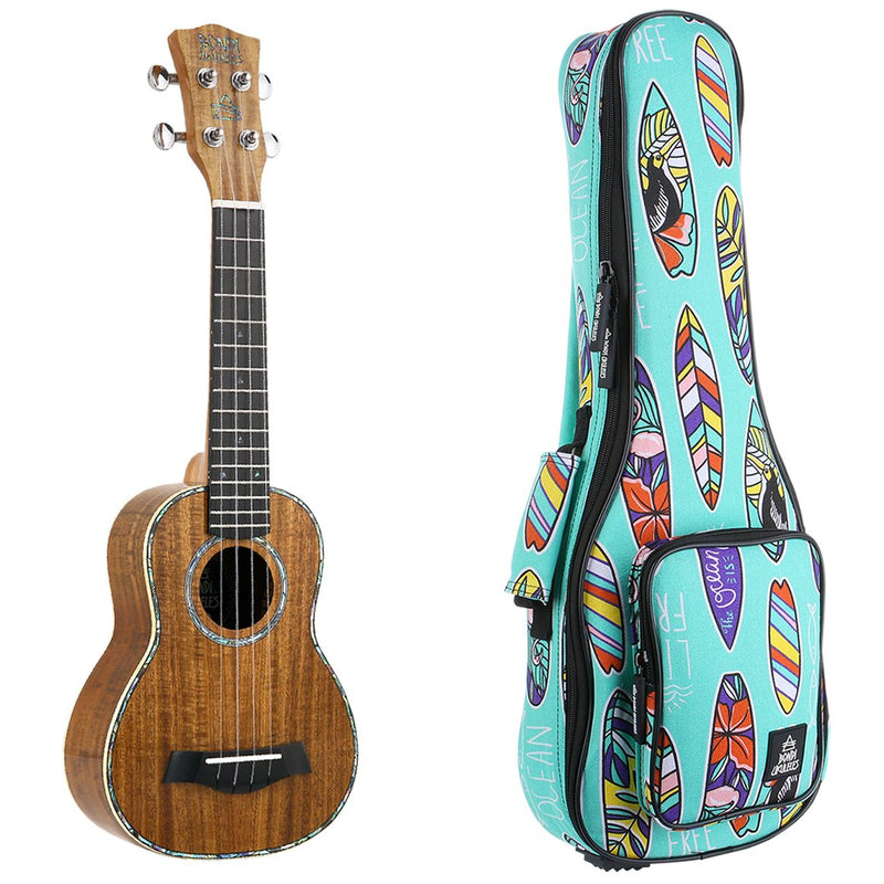 Bondi Ripple Koa Soprano Ukulele - Left Handed