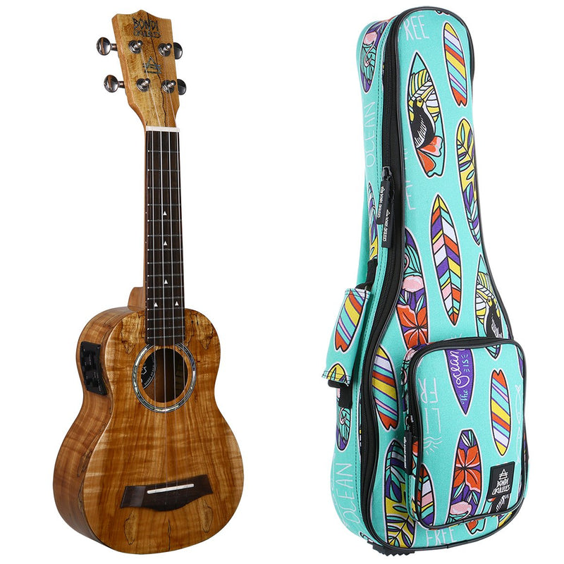 Bondi Spalted Maple Soprano Electric Ukulele