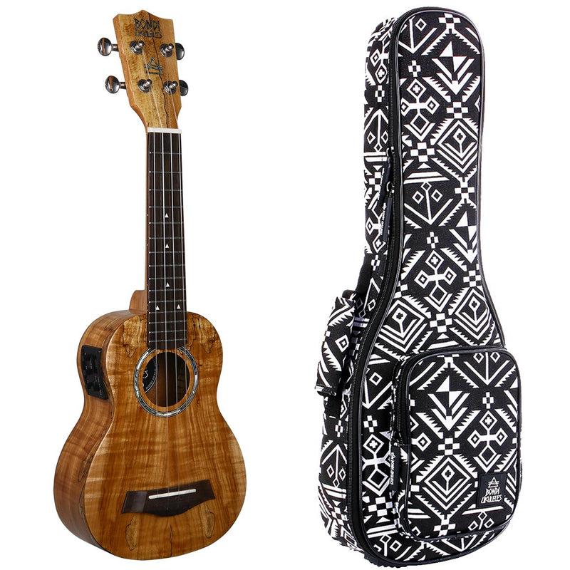 Bondi Spalted Maple Soprano Electric Ukulele