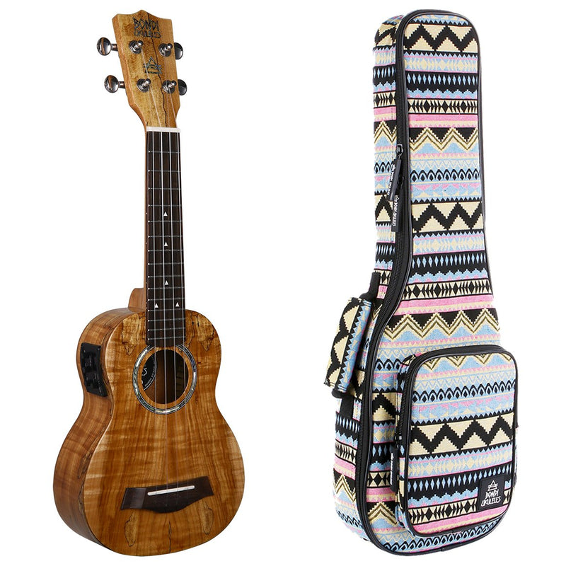Bondi Spalted Maple Soprano Electric Ukulele