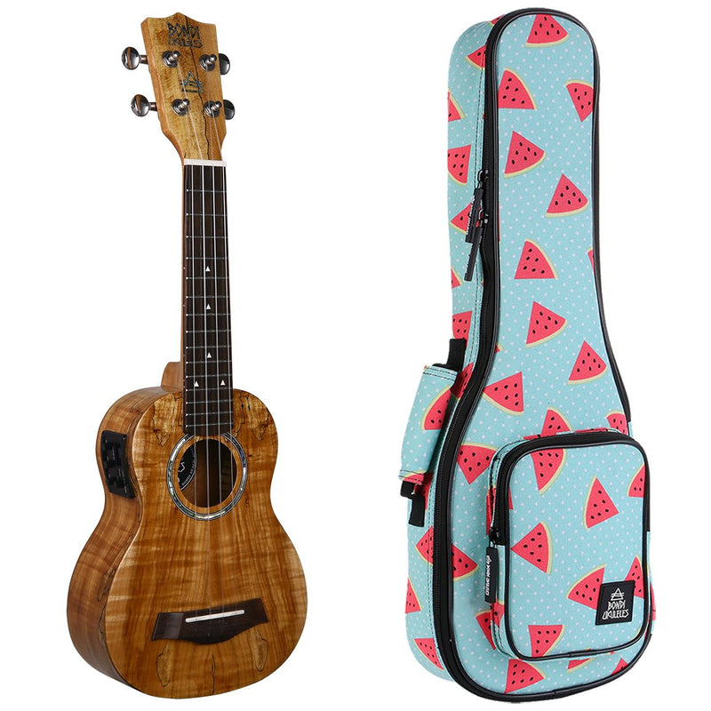 Bondi Spalted Maple Soprano Electric Ukulele
