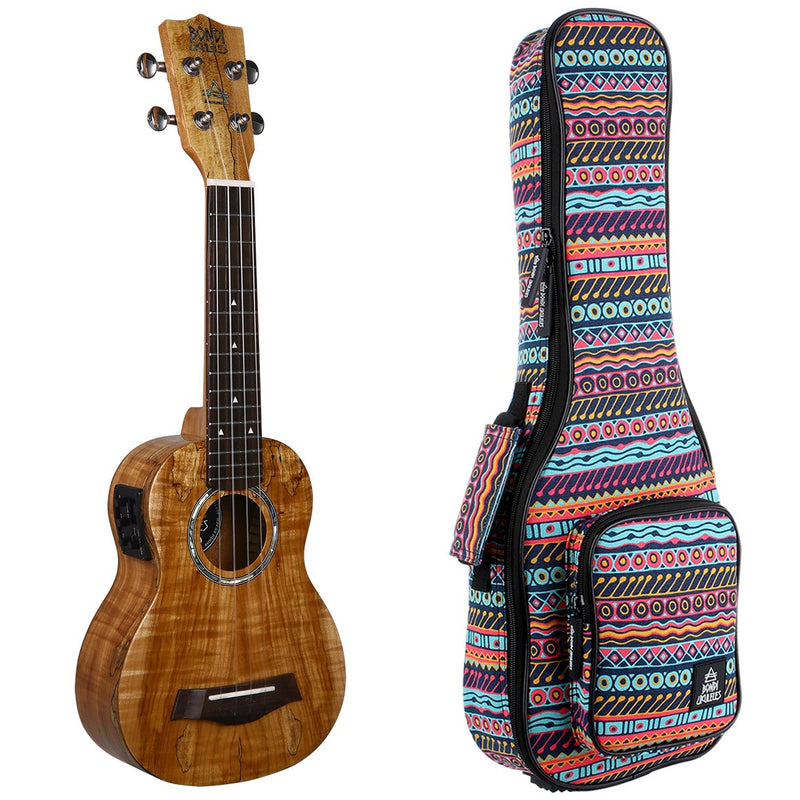 Bondi Spalted Maple Soprano Electric Ukulele