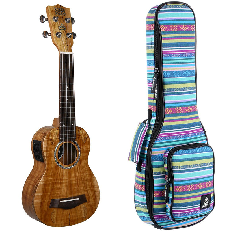 Bondi Spalted Maple Soprano Electric Ukulele