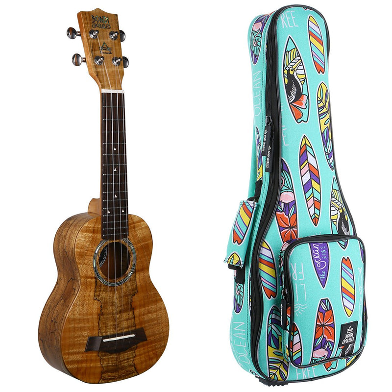 Bondi Spalted Maple Soprano Ukulele - Left Handed