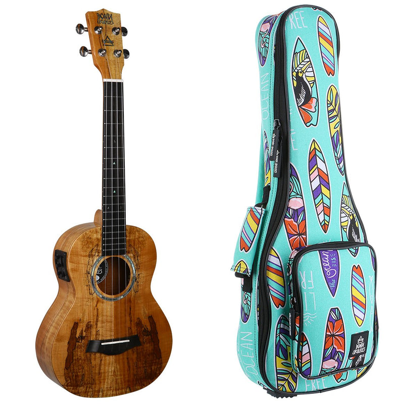 Bondi Spalted Maple Tenor Electric Ukulele