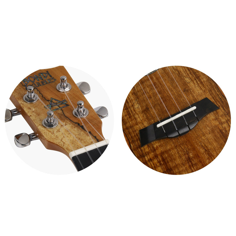 Bondi Spalted Maple Tenor Ukulele - Left Handed