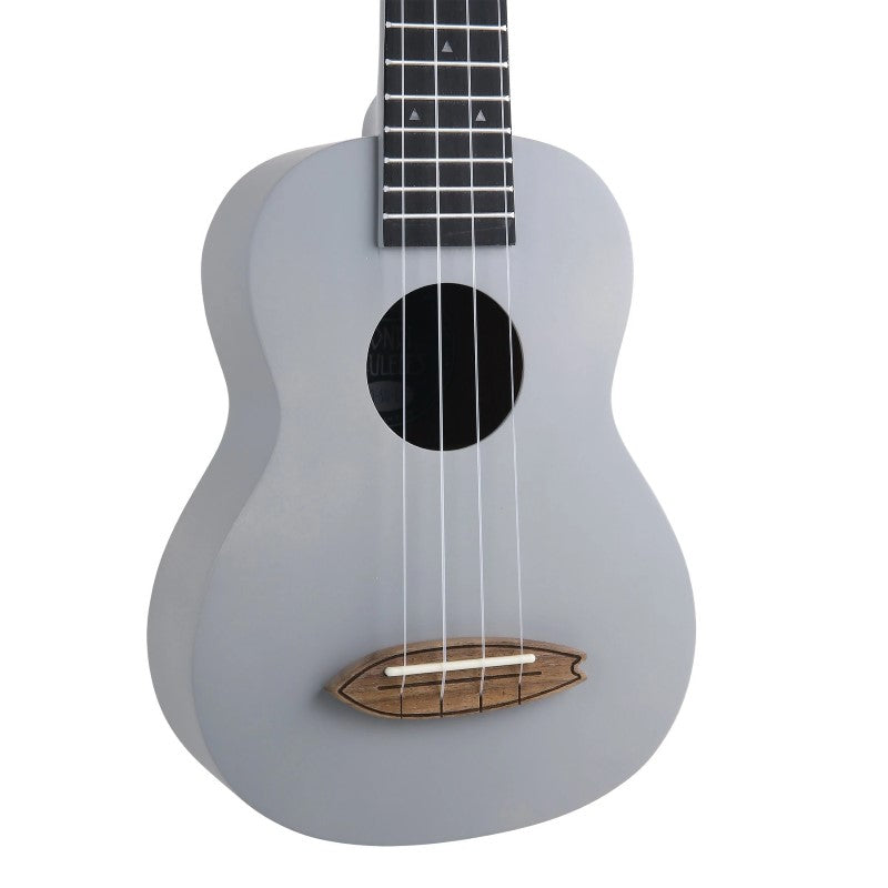 Bondi Surf Soprano Mahogany Ukulele Lit Kit Halcyon Grey
