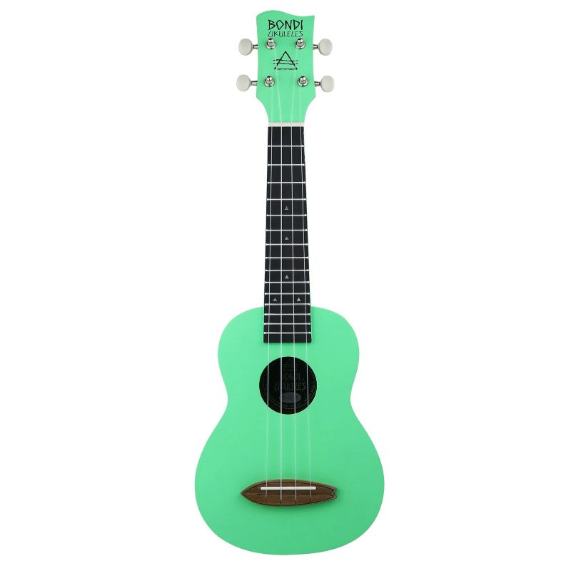 Bondi Surf Soprano Mahogany Ukulele Lit Kit Summer Green