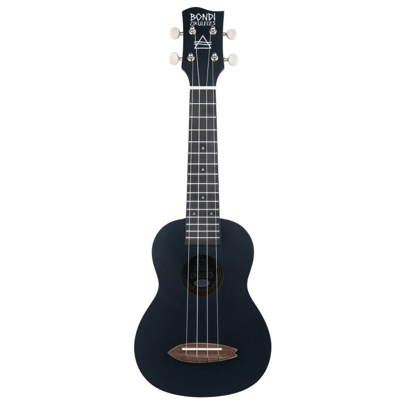 Bondi Surf Soprano Mahogany Ukulele Lit Kit Rockstar Black