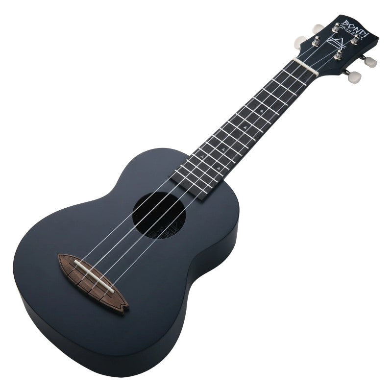 Bondi Surf Soprano Mahogany Ukulele Lit Kit Rockstar Black