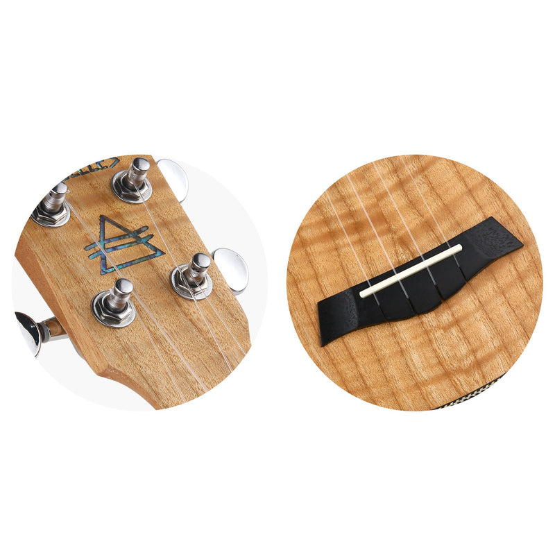 Bondi Tiger Oak Soprano Electric Ukulele