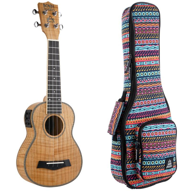 Bondi Tiger Oak Soprano Electric Ukulele