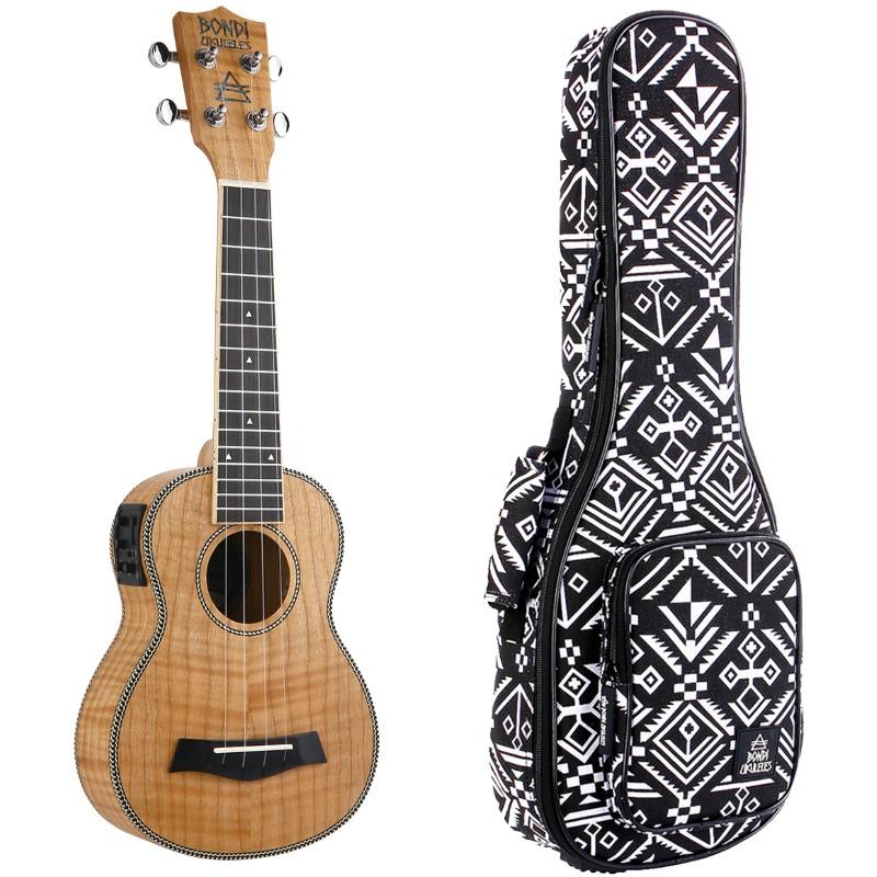 Bondi Tiger Oak Soprano Electric Ukulele