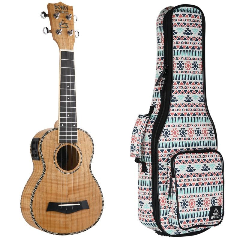 Bondi Tiger Oak Soprano Electric Ukulele