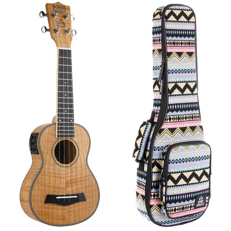Bondi Tiger Oak Soprano Electric Ukulele