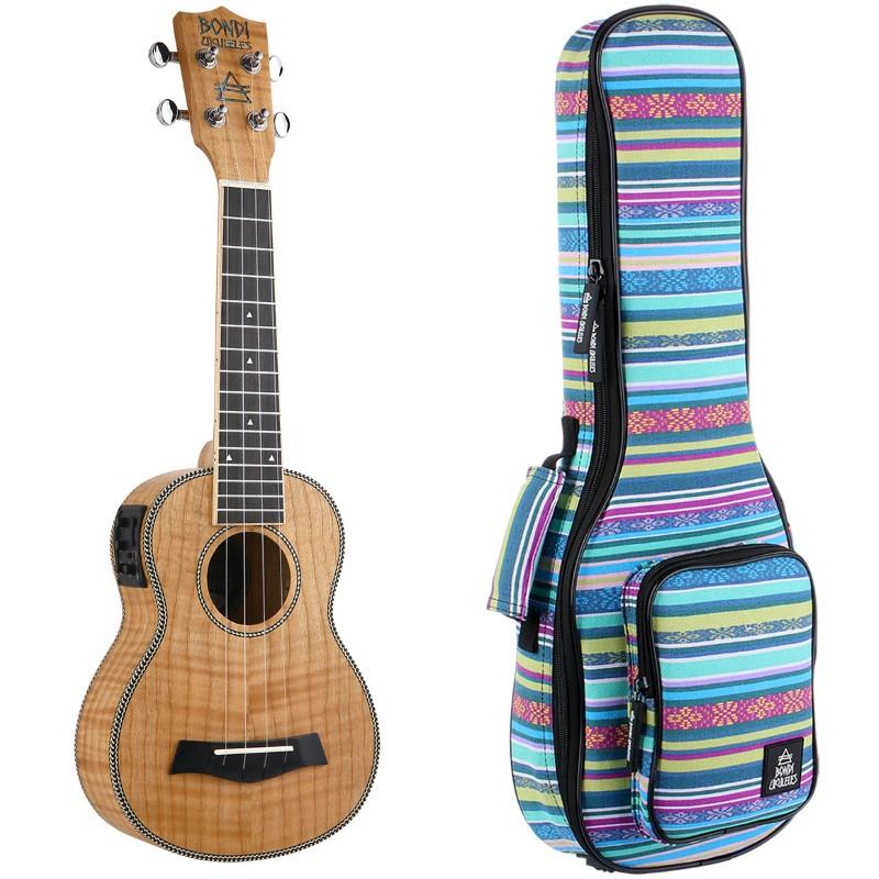 Bondi Tiger Oak Soprano Electric Ukulele